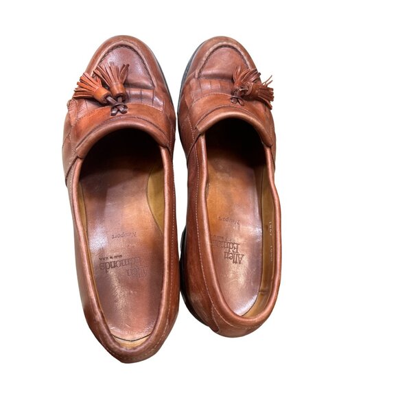Allen Edmunds men’s brown leather Newport edition tassels shoes loafers size 8.5 - Picture 6 of 8